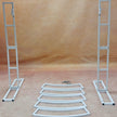 White Curved Metal Arch Frame - Assembleable Event Decor Stand