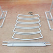 White Curved Metal Arch Frame - Assembleable Event Decor Stand