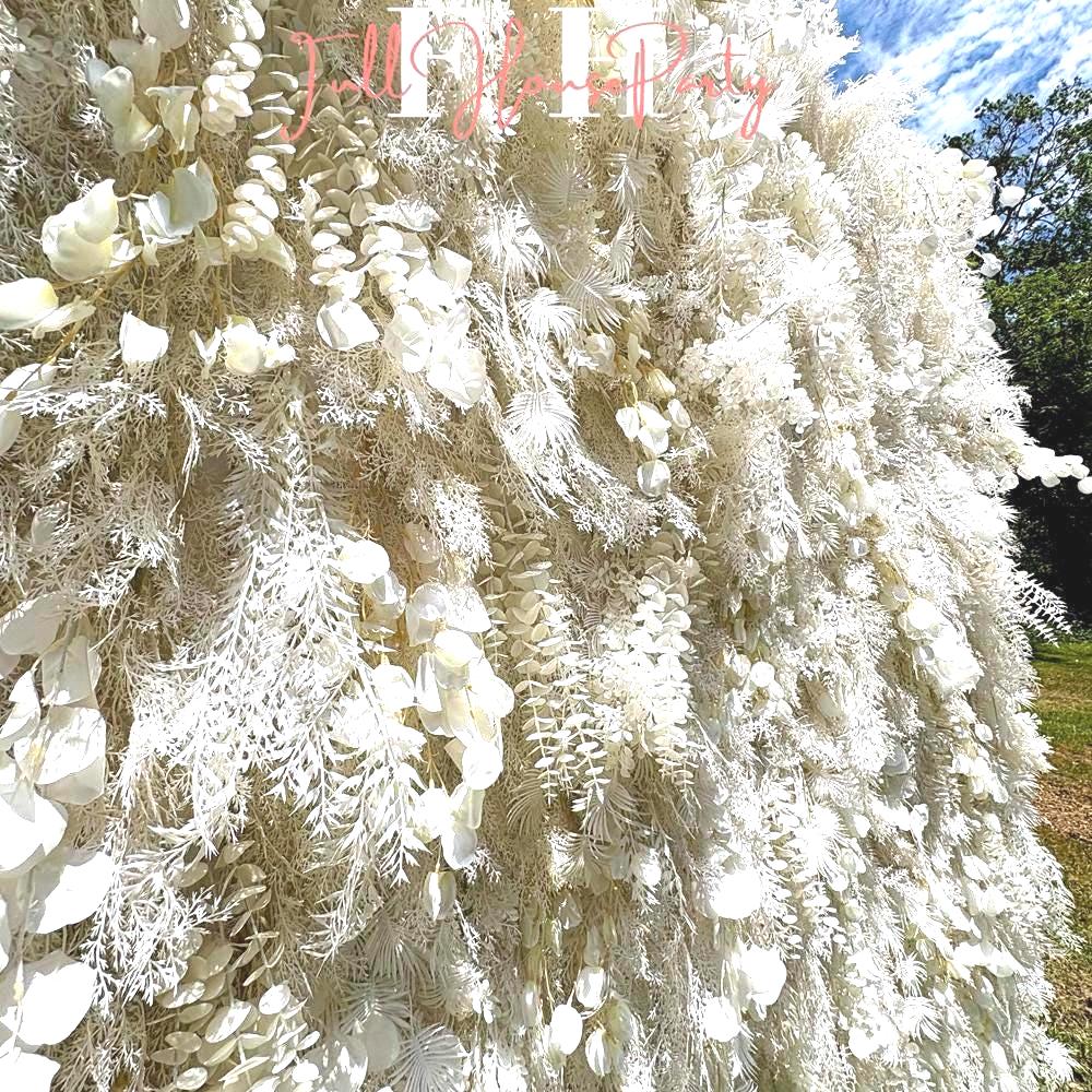 50% Off | Ships from Houston |5D  Flower Wall 8*8ft  - Flower Wall Rolling Up Curtain Wall, Fabric Flower Wall, Wedding Party Photo Backdrop