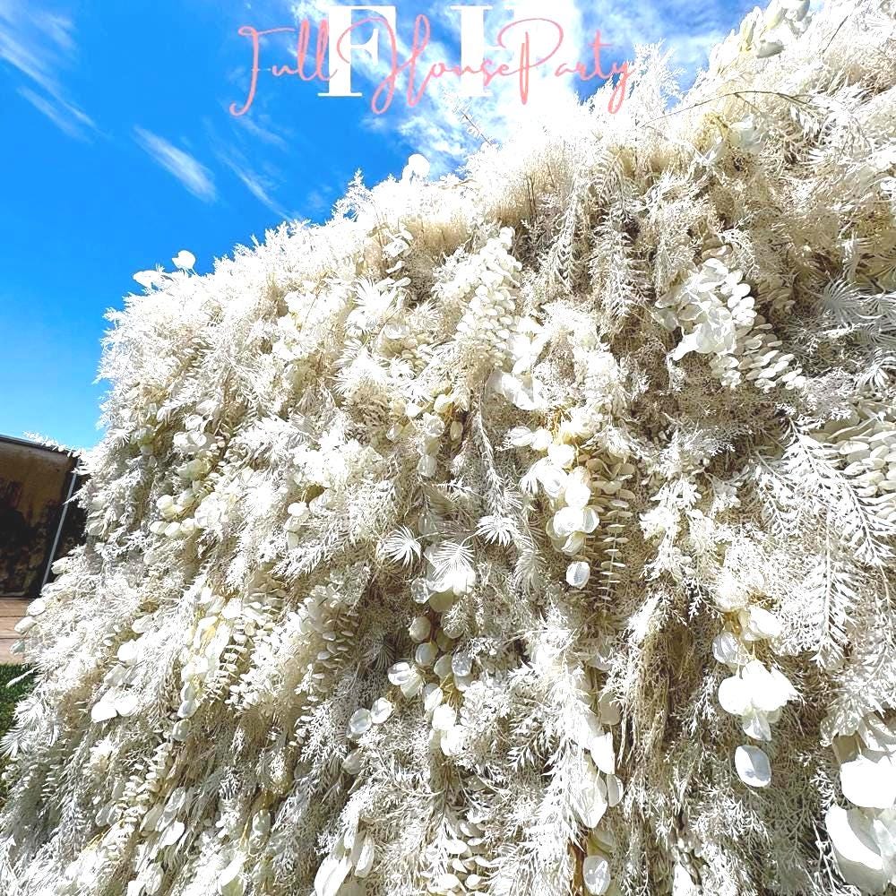 50% Off | Ships from Houston |5D  Flower Wall 8*8ft  - Flower Wall Rolling Up Curtain Wall, Fabric Flower Wall, Wedding Party Photo Backdrop