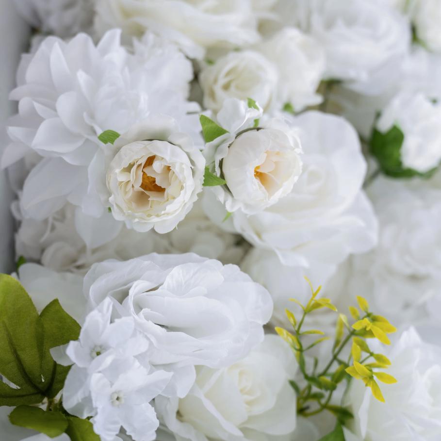 Ships from Houston | 8x8 ft 5D Rose Flower Wall, Roll-Up Fabric Floral Backdrop, Easy Setup Wedding Photo Booth Decor