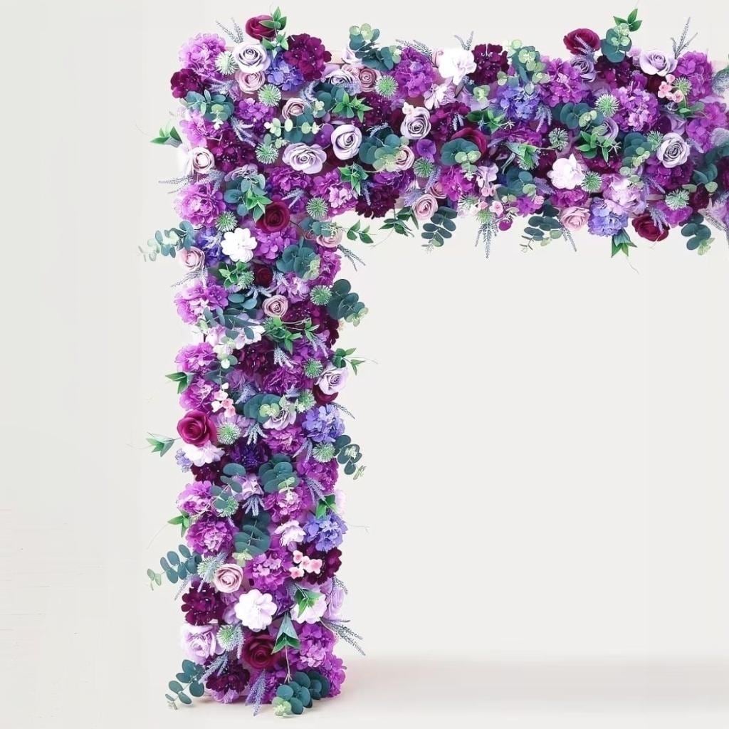 50% Off | Ships from Houston/H8.53 xW8Ft Rollable Artificial White Rose Arch Wedding Decoration, Flower Arch Wedding,Backdrop Flower Archway