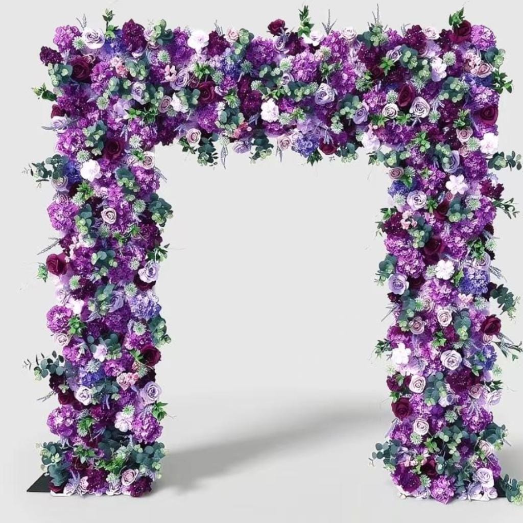 50% Off | Ships from Houston/H8.53 xW8Ft Rollable Artificial White Rose Arch Wedding Decoration, Flower Arch Wedding,Backdrop Flower Archway