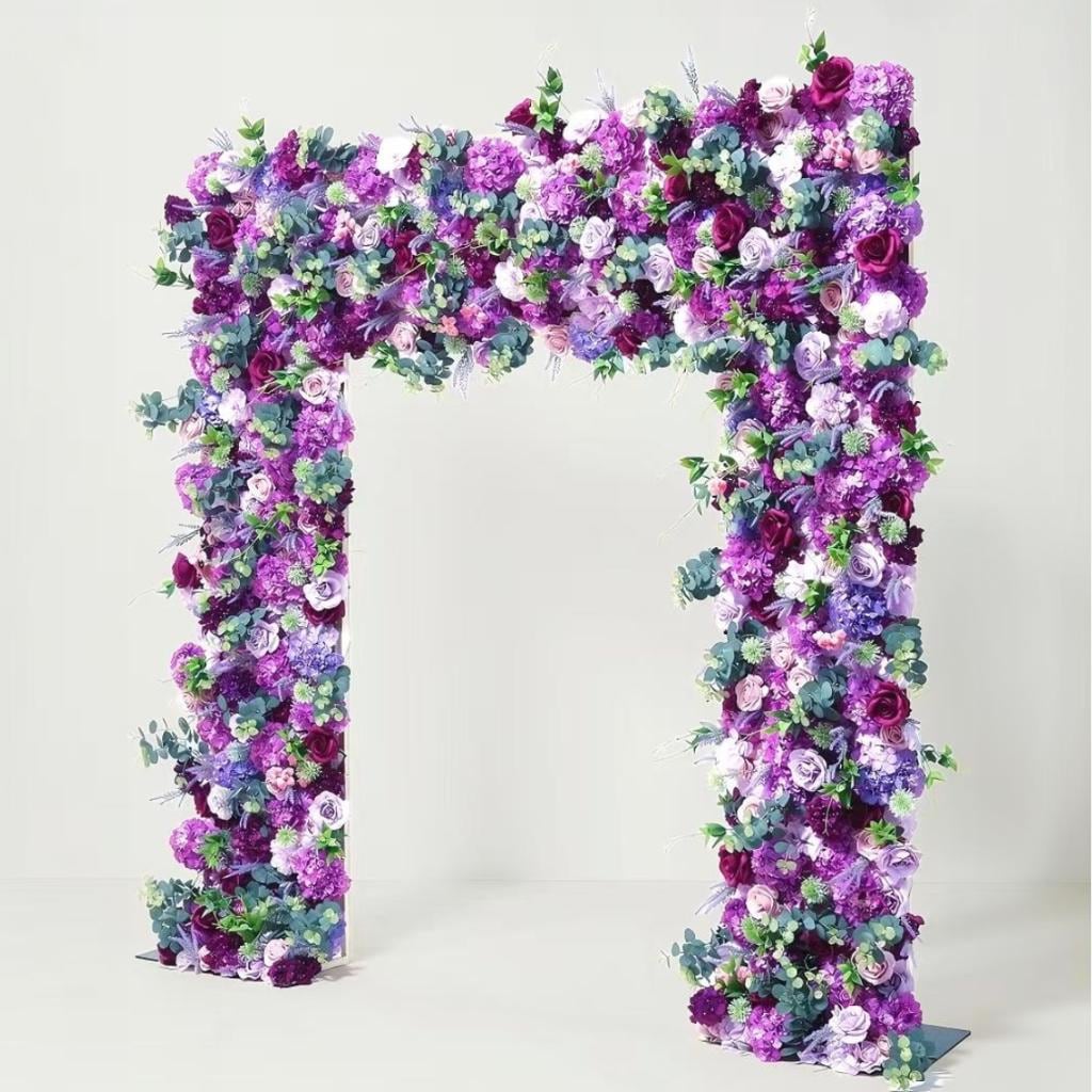 50% Off | Ships from Houston/H8.53 xW8Ft Rollable Artificial White Rose Arch Wedding Decoration, Flower Arch Wedding,Backdrop Flower Archway