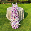 Ships from Houston | Lavender Purple Rose Wedding Arch Flowers, Artificial Floral Runner & Cascading Table Centerpiece Decor