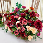 Wedding Arch Retro Style Artificial Flowers –Rustic Floral Row Arrangement for Wedding Pillars