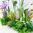 Giant Wildflower Garden Decor, 9 Oversized Garden Flowers with Ground Plants, Luxury Event Floral Display, Mall Decor