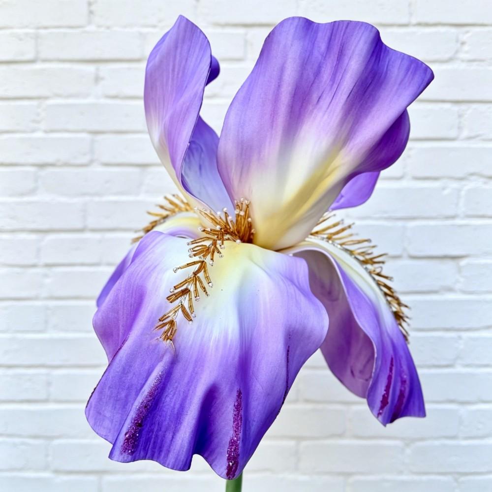 Giant EVA Purple Iris Flowers, Waterproof Oversized Floral Decor, Luxury Mall Display, Boutique Window Decor, Event Decoration（3 Flowers）