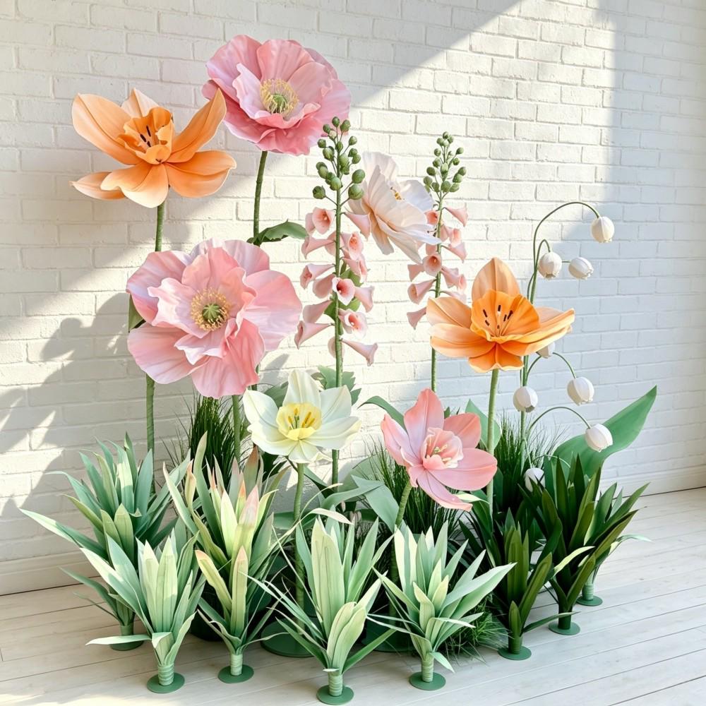 Waterproof Giant Poppy, Hyacinth Anemone Floral Installation, Oversized Flower  for Boutique, Shopping Mall, Hotel Lobby Wedding Events