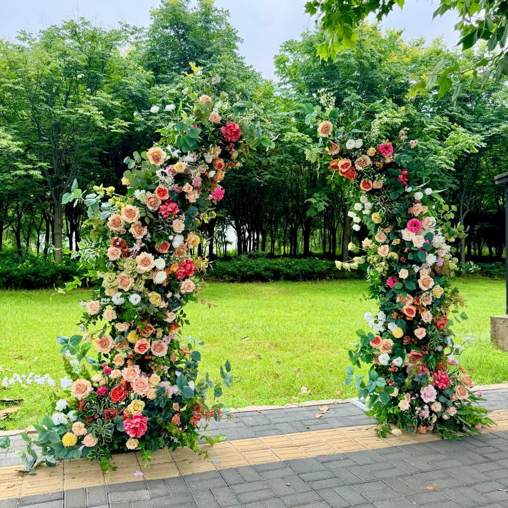 Ships from USA- 7.2FT Wildflower-Inspired Spring and Summer Wedding Arch Décor.Wedding Archway Artificial  Rose  Archway,Flower Arrrangement
