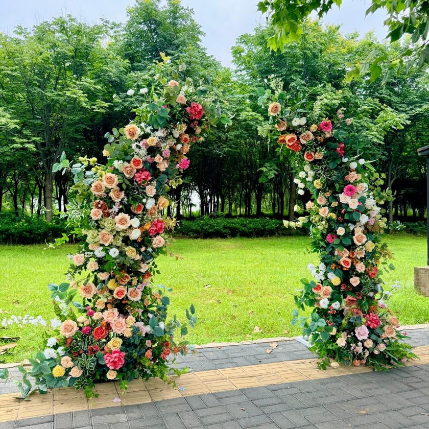 Ships from USA- 7.2FT Wildflower-Inspired Spring and Summer Wedding Arch Décor.Wedding Archway Artificial  Rose  Archway,Flower Arrrangement