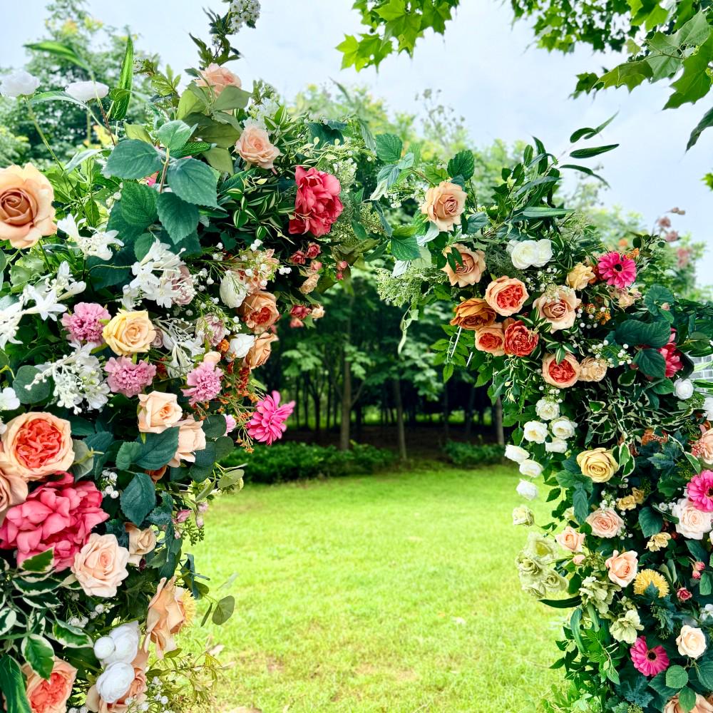 Ships from USA- 7.2FT Wildflower-Inspired Spring and Summer Wedding Arch Décor.Wedding Archway Artificial  Rose  Archway,Flower Arrrangement