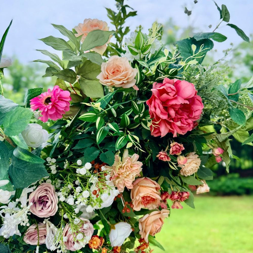 Ships from USA- 7.2FT Wildflower-Inspired Spring and Summer Wedding Arch Décor.Wedding Archway Artificial  Rose  Archway,Flower Arrrangement