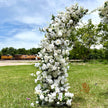 50% Off /Wedding Arch FlowerArtificial Ivory Rose  Archway,Flower Row Arrrangement Marriage Wedding PillarFlower,Wedding Flower Party Event