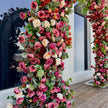 Ships from Houston / 7.2Ft Wedding Arch Retro Style Artificial Flowers –Rustic Floral Row Arrangement for Wedding Pillars, Party Home Décor