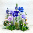 Giant Wildflower Garden Decor, 9 Oversized Garden Flowers with Ground Plants, Luxury Event Floral Display, Mall Decor