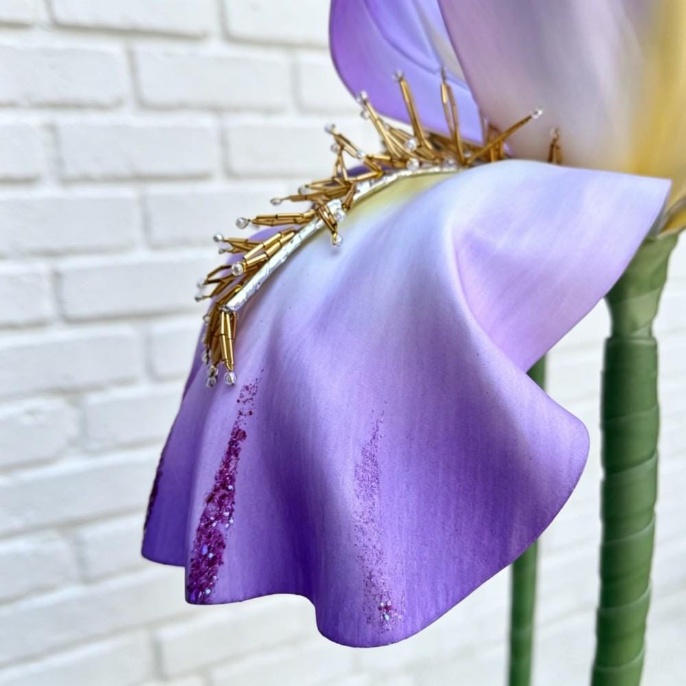 Giant EVA Purple Iris Flowers, Waterproof Oversized Floral Decor, Luxury Mall Display, Boutique Window Decor, Event Decoration（3 Flowers）