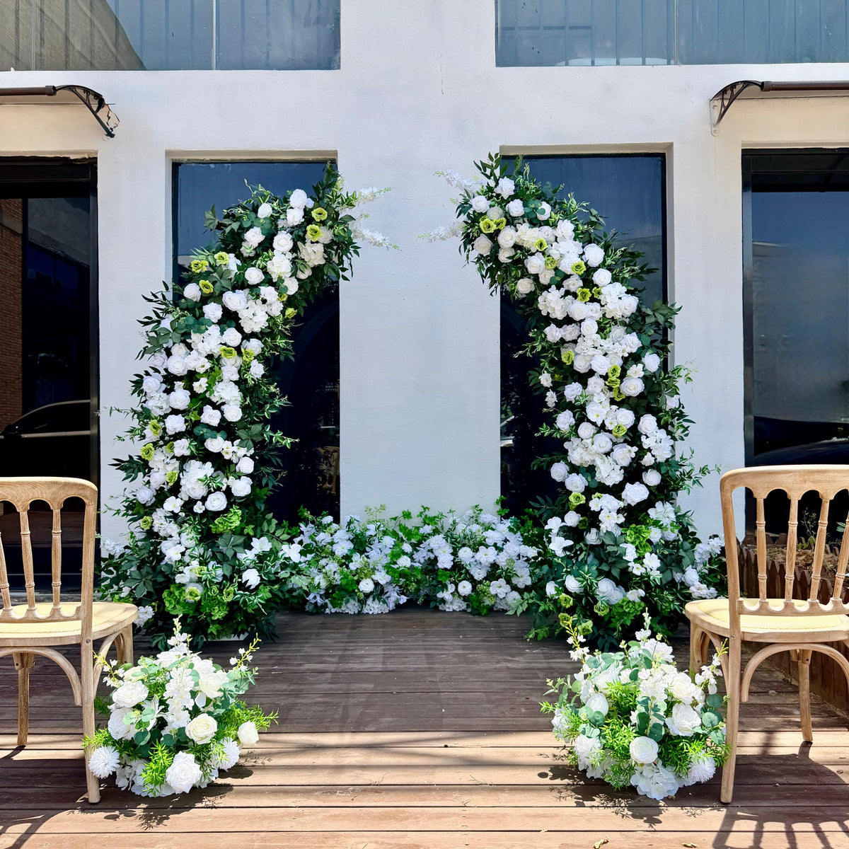 Ships from USA ---7.2Ft Wedding Archway with Spring Flowers | Rustic Boho Wedding Backdrop | Ceremony Floral Arch | Party Decoration