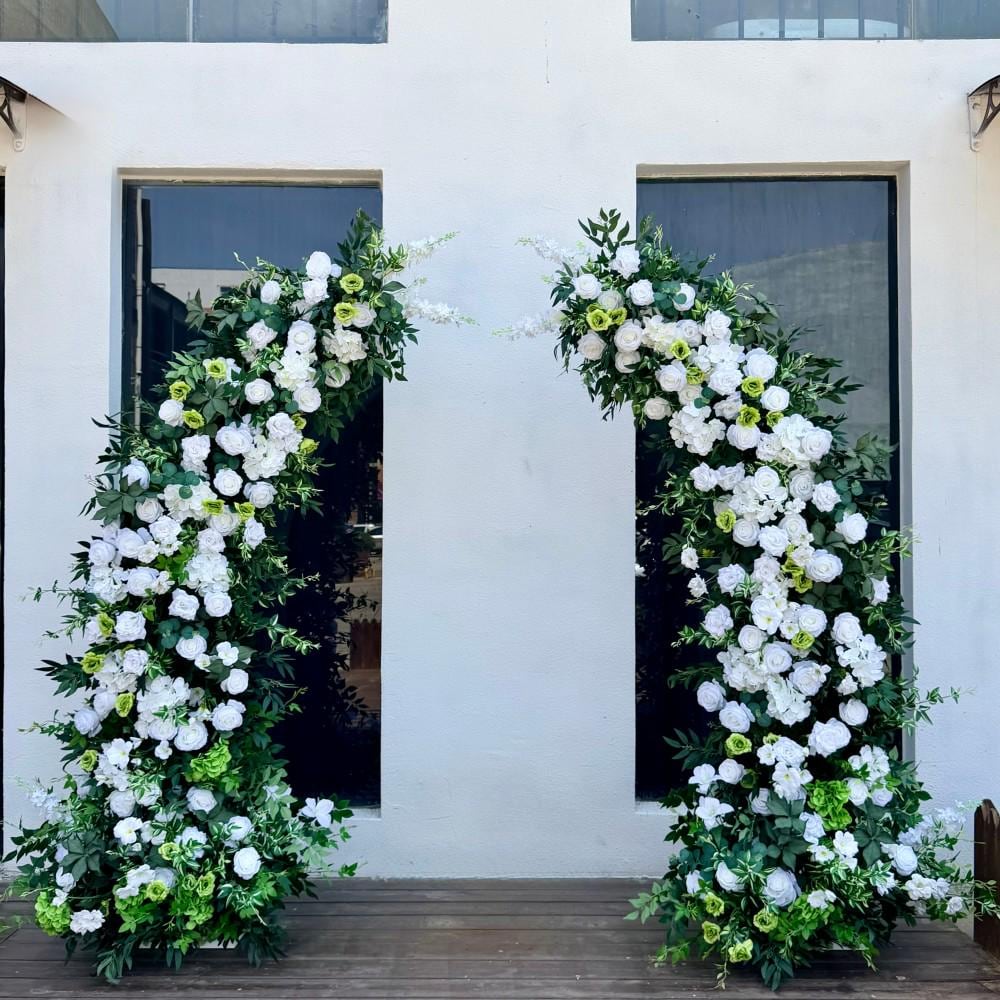 Ships from USA ---7.2Ft Wedding Archway with Spring Flowers | Rustic Boho Wedding Backdrop | Ceremony Floral Arch | Party Decoration