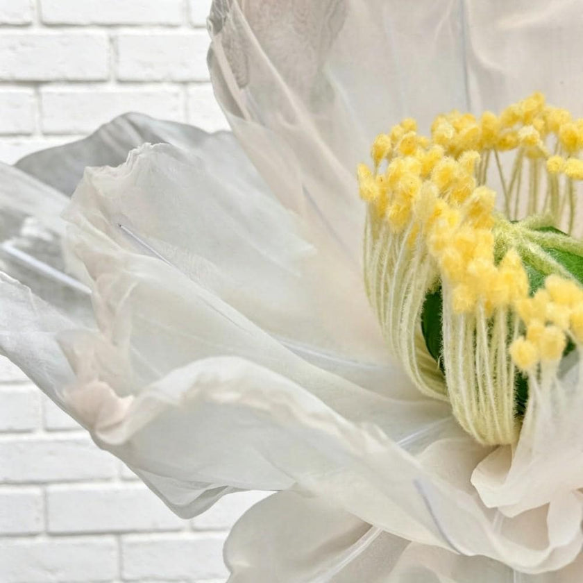 Waterproof EVA & Organza Giant Spring Flower Display, Oversized Floral Installation for Luxury Boutique, Shopping Mall, Hotel Event Decor