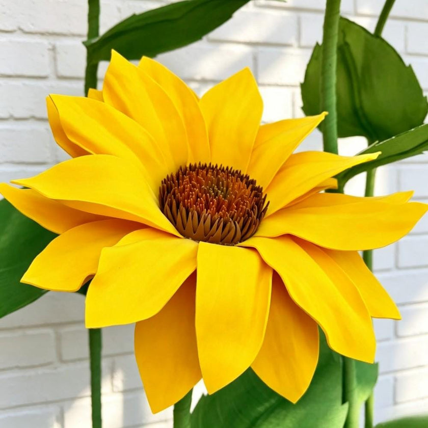 Waterproof EVA Giant Sunflower Display, Oversized 6 Sunflower Set for Luxury Boutique, Shopping Mall, Hotel Lobby,Wedding,Event Window Decor