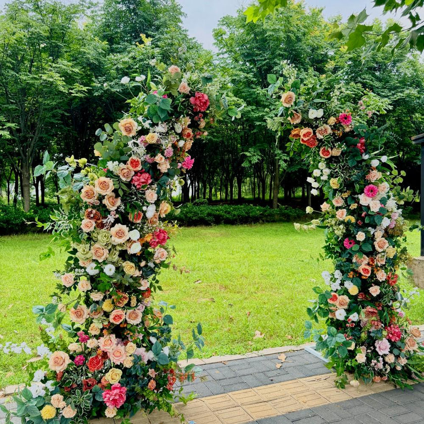Ships from USA- 7.2FT Wildflower-Inspired Spring and Summer Wedding Arch Décor.Wedding Archway Artificial  Rose  Archway,Flower Arrrangement