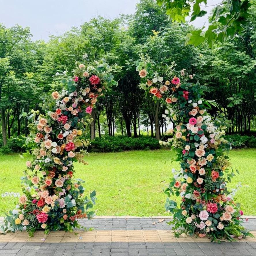 Ships from USA- 7.2FT Wildflower-Inspired Spring and Summer Wedding Arch Décor.Wedding Archway Artificial  Rose  Archway,Flower Arrrangement