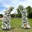 50% Off /Wedding Arch FlowerArtificial Ivory Rose  Archway,Flower Row Arrrangement Marriage Wedding PillarFlower,Wedding Flower Party Event