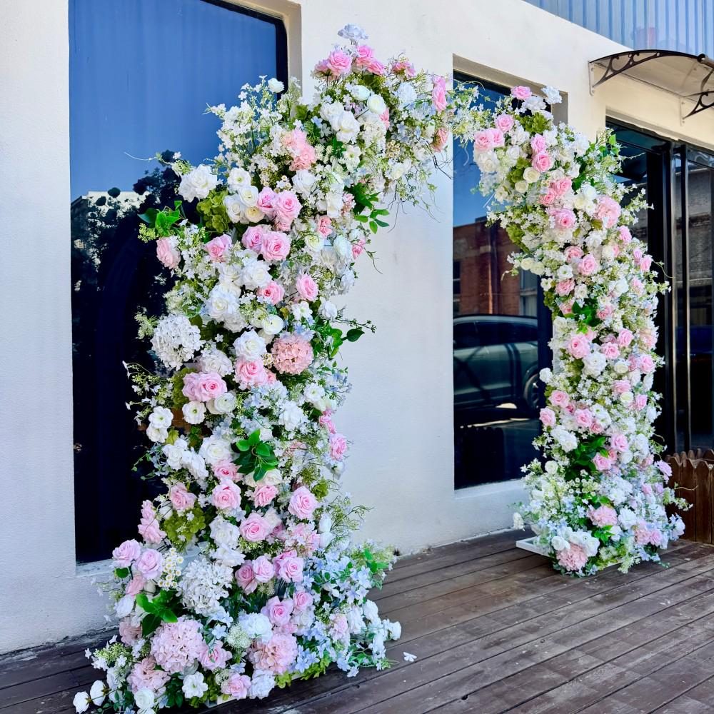 7.2ft Wildflower-Inspired Spring and Summer Wedding Arch Décor.Wedding Archway Artificial Rose  Archway,Flower Row Arrrangement