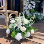 Ships from USA 7.2Ft Wedding Archway with Spring Flowers | Rustic Boho Wedding Backdrop | Ceremony Floral Arch | Party Decoration