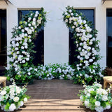 7.2Ft Wedding Archway with Spring Flowers | Rustic Boho Wedding Backdrop | Ceremony Floral Arch | Party Decoration