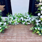 Ships from USA 7.2Ft Wedding Archway with Spring Flowers | Rustic Boho Wedding Backdrop | Ceremony Floral Arch | Party Decoration