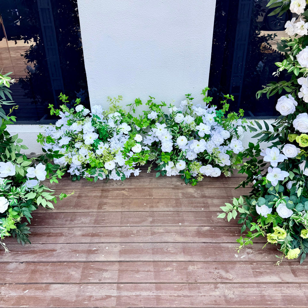 Ships from USA 7.2Ft Wedding Archway with Spring Flowers | Rustic Boho Wedding Backdrop | Ceremony Floral Arch | Party Decoration