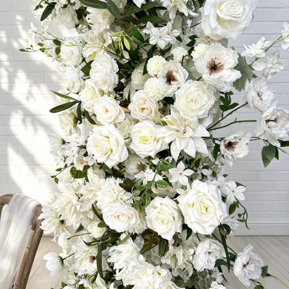 50% Off |Ships from Houston/Wedding Archway Artificial Ivory Rose  Archway,Flower Row Arrrangement Marriage Wedding
