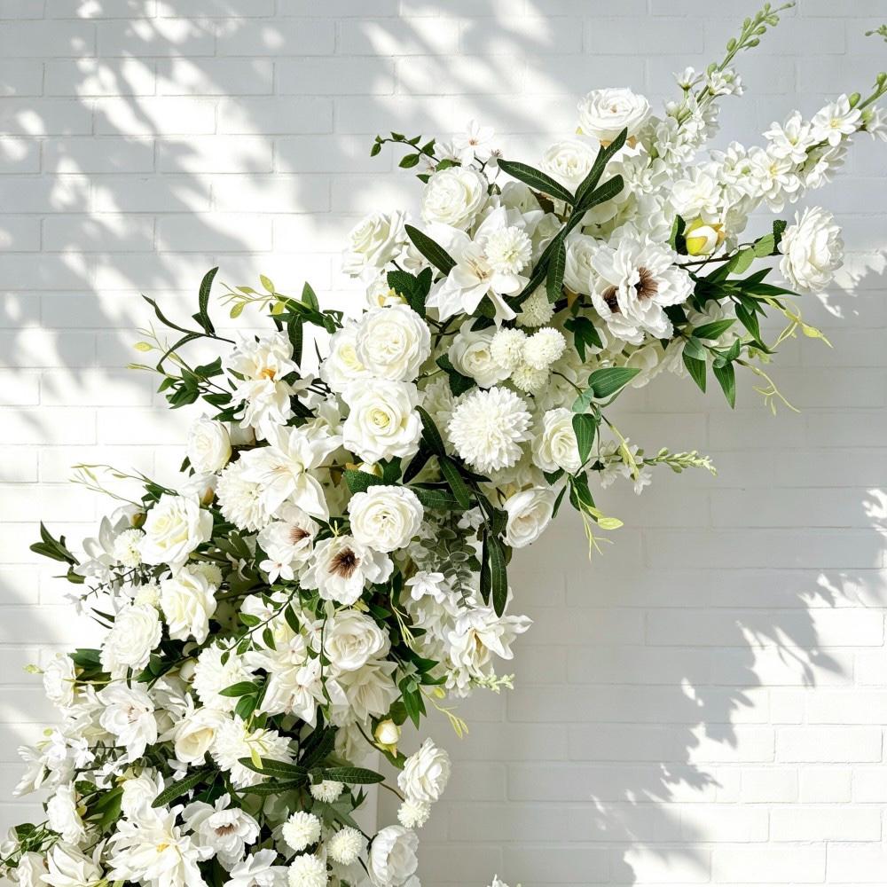 50% Off |Ships from Houston/Wedding Archway Artificial Ivory Rose  Archway,Flower Row Arrrangement Marriage Wedding