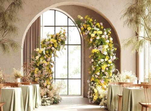 50% Off / Ships from Houston / Wildflower Wedding Arch Flowers, Wild Meadow Floral Arrangement, Artificial Wedding Arch Decor,