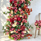 Wedding Arch Retro Style Artificial Flowers –Rustic Floral Row Arrangement for Wedding Pillars