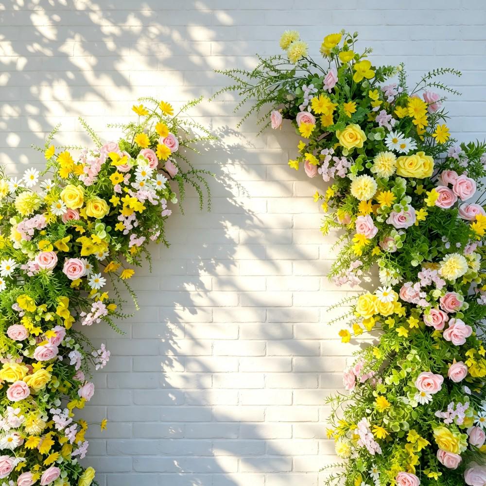 50% Off / Ships from Houston / Wildflower Wedding Arch Flowers, Wild Meadow Floral Arrangement, Artificial Wedding Arch Decor,