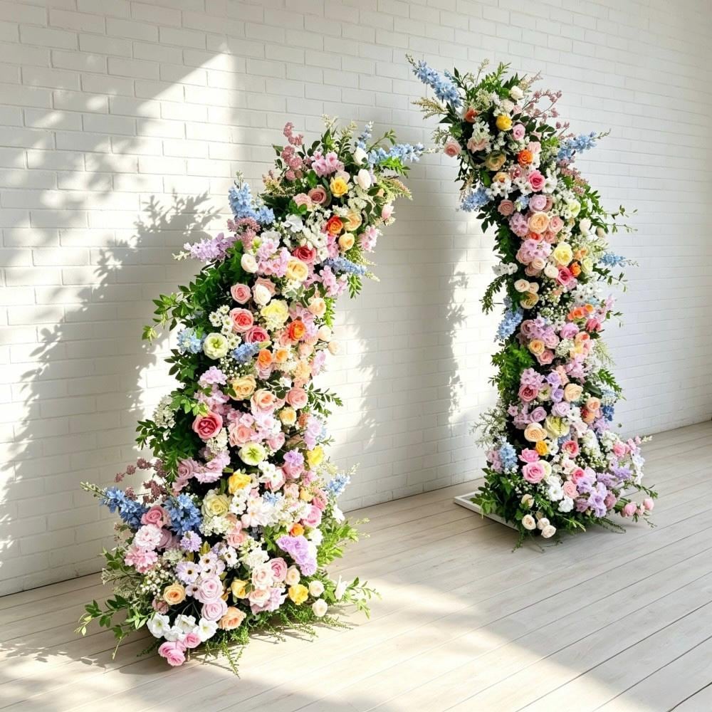 Ships from USA/Wildflower-Inspired Spring and Summer Wedding Arch Décor.Wedding Archway Artificial  Rose  Archway,Flower Row Arrrangement