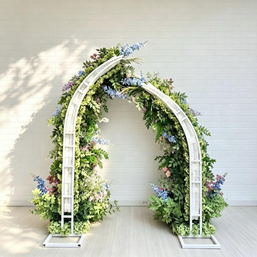 Ships from USA/Wildflower-Inspired Spring and Summer Wedding Arch Décor.Wedding Archway Artificial  Rose  Archway,Flower Row Arrrangement