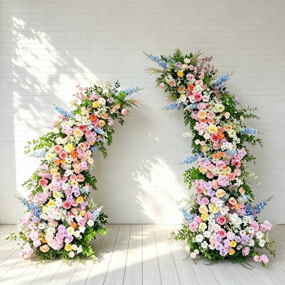 Ships from USA/Wildflower-Inspired Spring and Summer Wedding Arch Décor.Wedding Archway Artificial  Rose  Archway,Flower Row Arrrangement