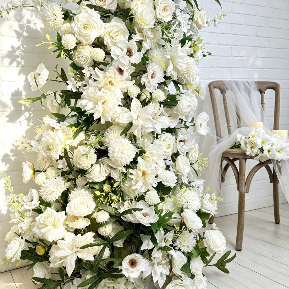 50% Off |Ships from Houston/Wedding Archway Artificial Ivory Rose  Archway,Flower Row Arrrangement Marriage Wedding