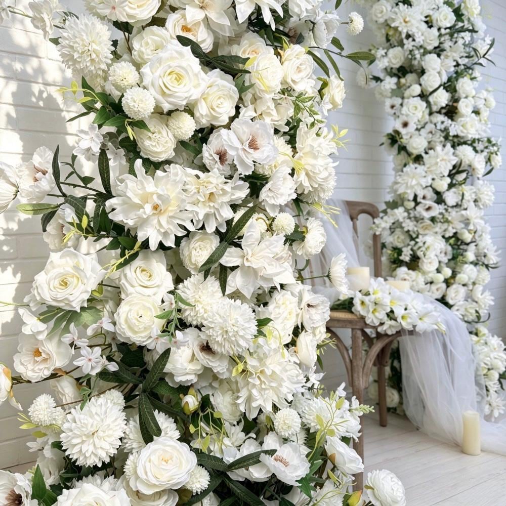 50% Off |Ships from Houston/Wedding Archway Artificial Ivory Rose  Archway,Flower Row Arrrangement Marriage Wedding