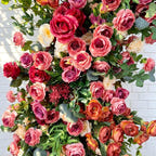 Wedding Arch Retro Style Artificial Flowers –Rustic Floral Row Arrangement for Wedding Pillars