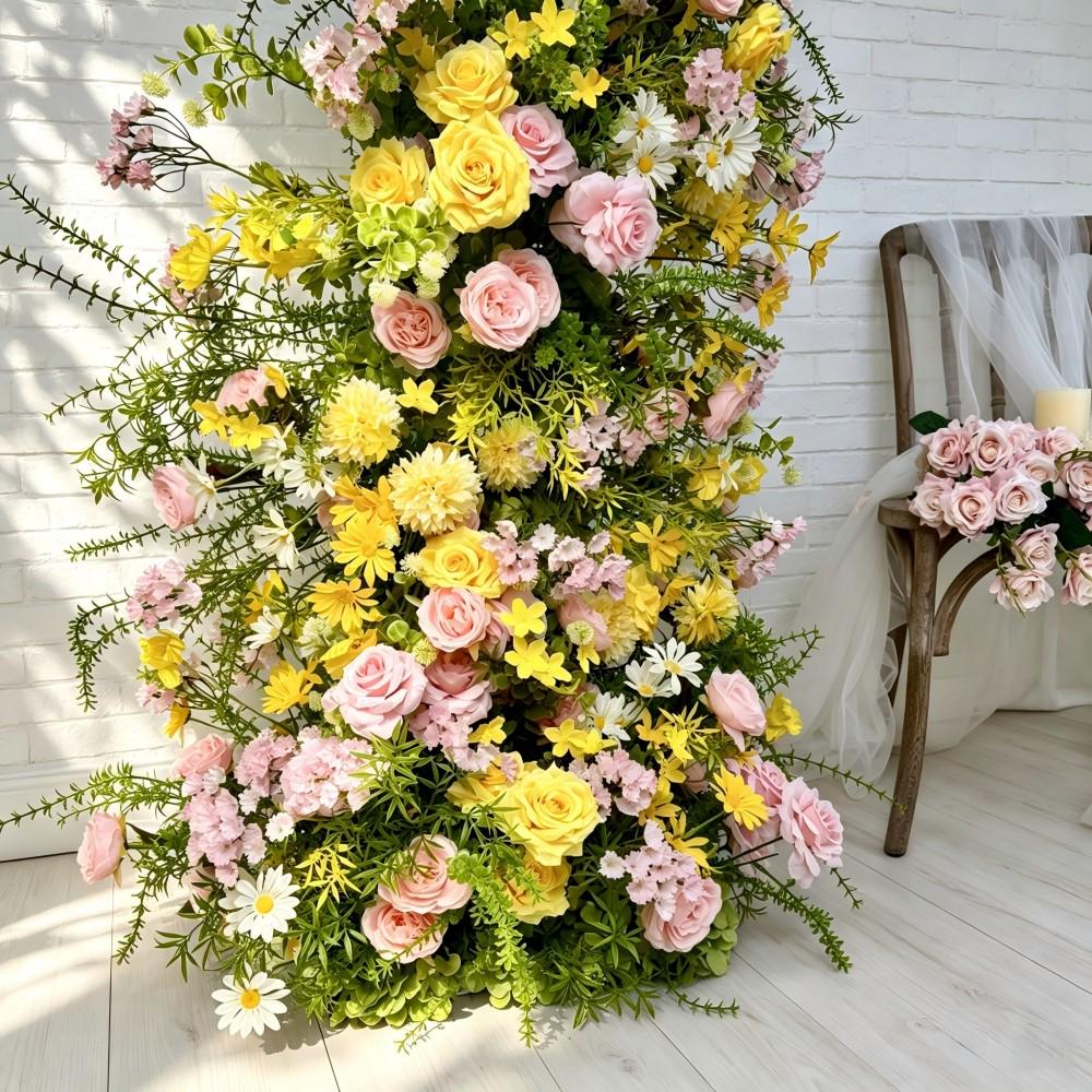 50% Off / Ships from Houston / Wildflower Wedding Arch Flowers, Wild Meadow Floral Arrangement, Artificial Wedding Arch Decor,