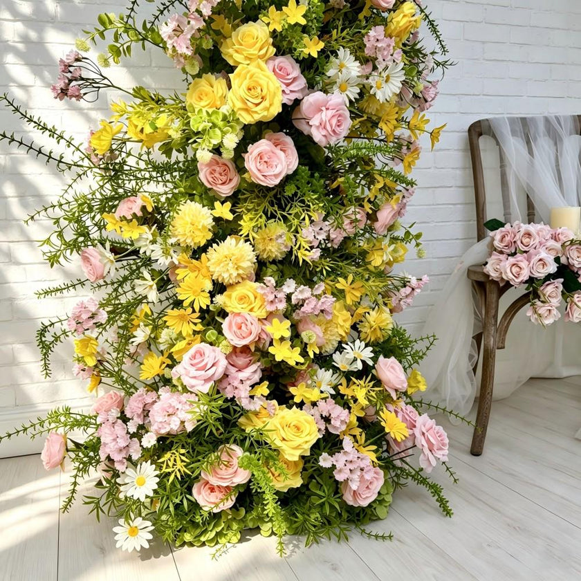 50% Off / Ships from Houston / Wildflower Wedding Arch Flowers, Wild Meadow Floral Arrangement, Artificial Wedding Arch Decor,