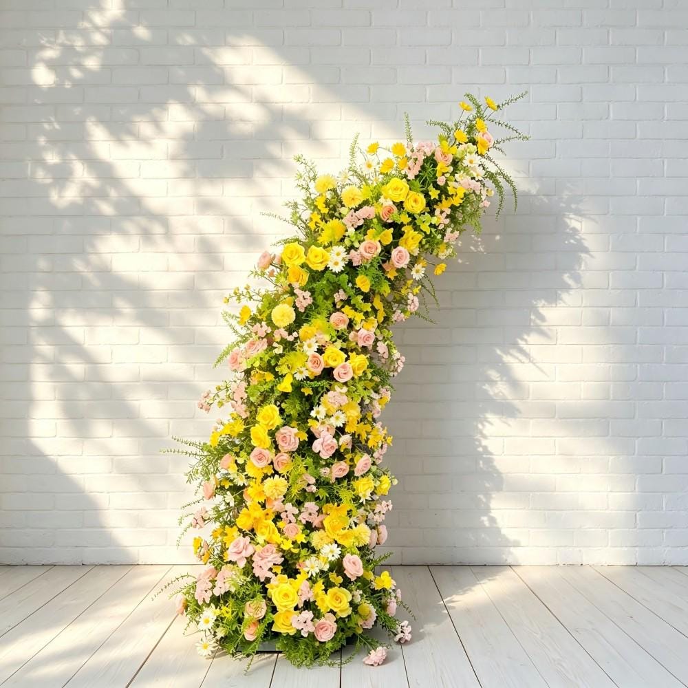 50% Off / Ships from Houston / Wildflower Wedding Arch Flowers, Wild Meadow Floral Arrangement, Artificial Wedding Arch Decor,