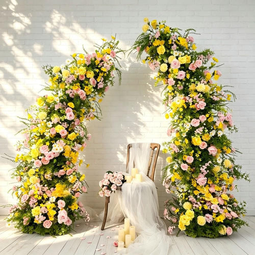 50% Off / Ships from Houston / Wildflower Wedding Arch Flowers, Wild Meadow Floral Arrangement, Artificial Wedding Arch Decor,