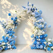 50% Off / Ships from Houston | Blue & White Rose Wedding Arch Flowers | Floral Row Arrangement for Ceremony, Pillars,Event Backdrops