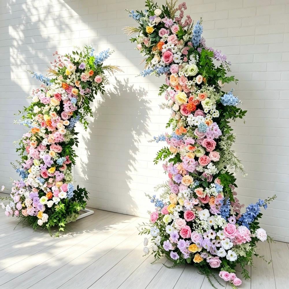 Ships from USA/Wildflower-Inspired Spring and Summer Wedding Arch Décor.Wedding Archway Artificial  Rose  Archway,Flower Row Arrrangement